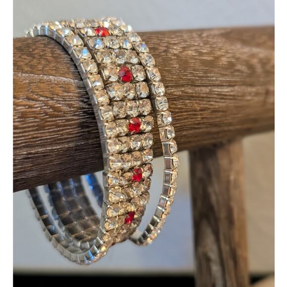 Lot of Three Rhinestone Stretch Bracelets - Picture 1 of 3